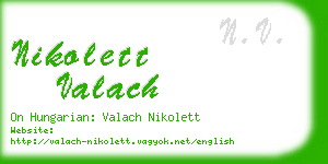 nikolett valach business card
